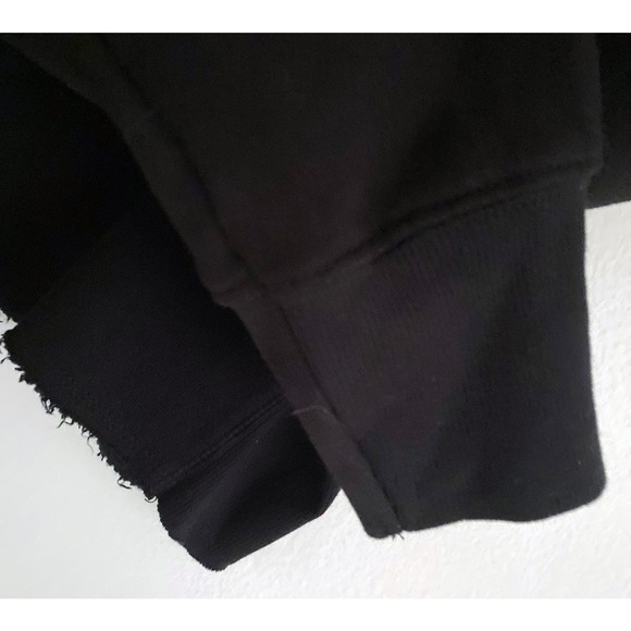 Sundry Women's Leopard Chantilly Heart Cut Off Raw Hem Sweatshirt Anthro RARE - Picture 10 of 14